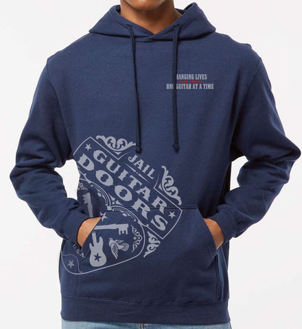 Hoodie: JGD Navy Blue Holiday Sweatshirt